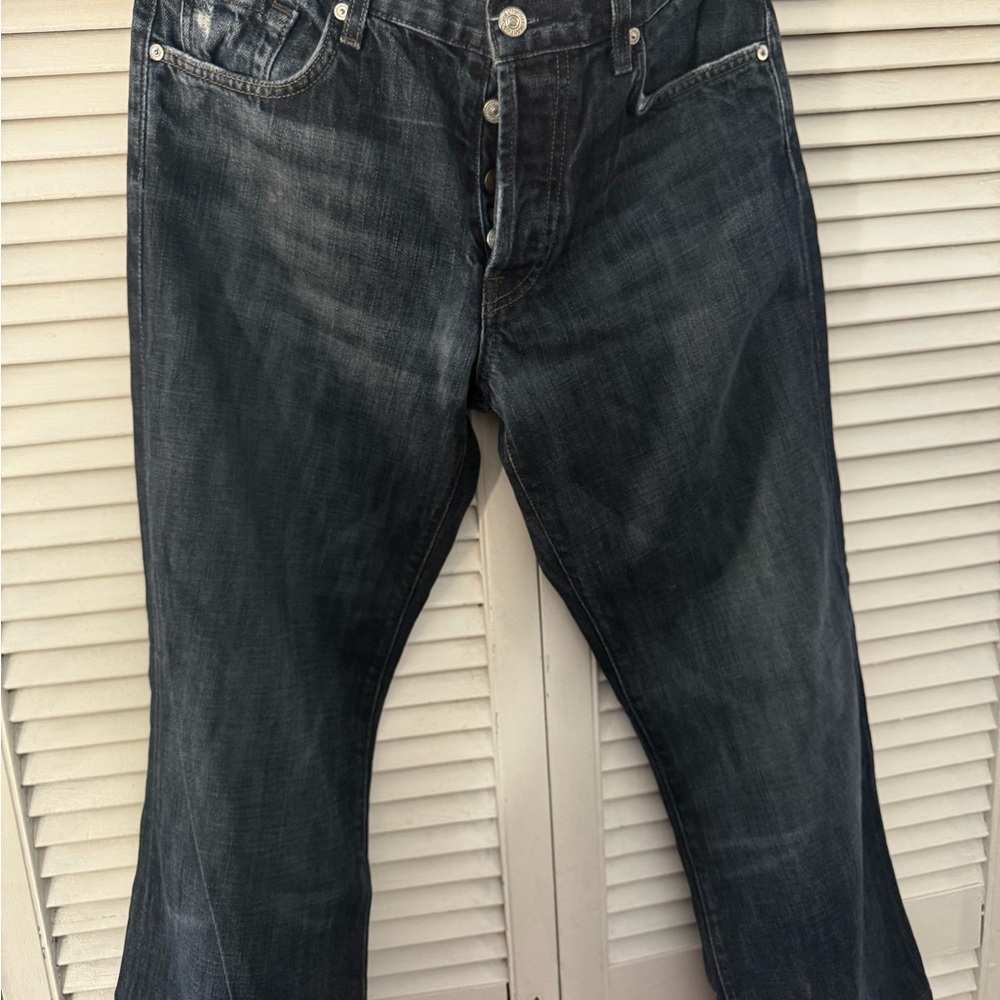 7 For All Mankind Men's Bootcut Jeans in Dark Indigo